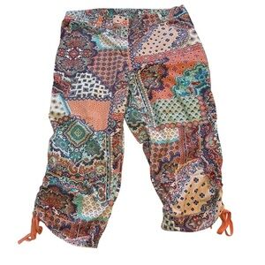 Chico's Collection Women's Capri Pants Paisley Patchwork size 2.5 (Large) 14
